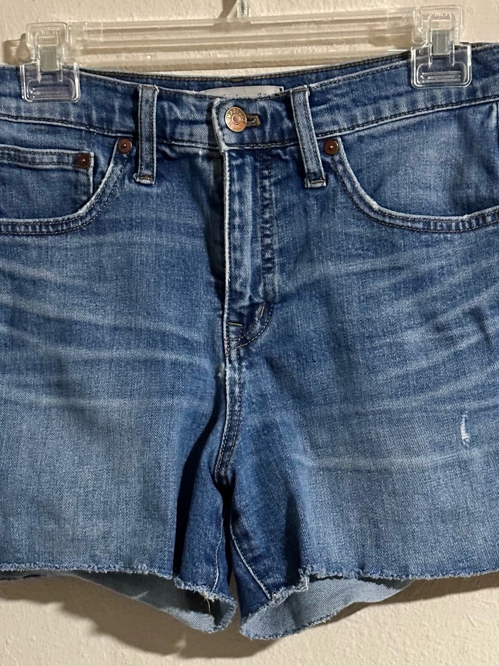 Madewell High Rise Blue Denim Cutoff Edition Shorts-Glenoaks Wash